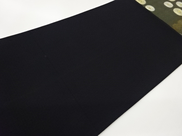  抽象縞に丸模様織出し袋帯